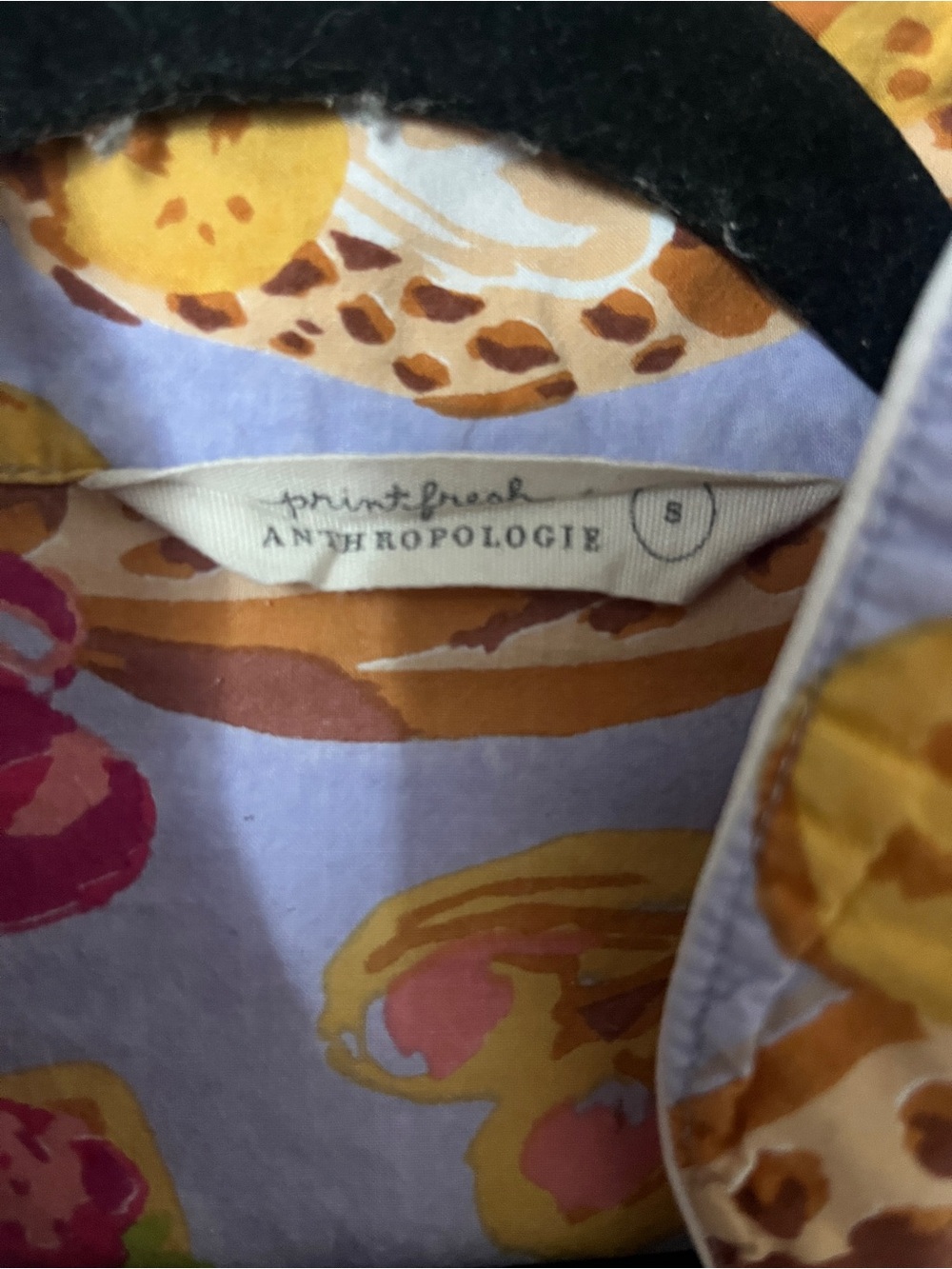 Print fresh xAnthropologie Cotton Waffle & Berries Print Pajama Set - Lavender S - Picture 5 of 10